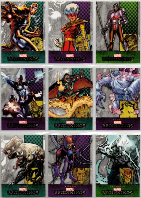 2012 Marvel Beginnings Series II & III You Pick the Base Card Finish Your Set
