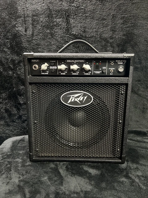 Peavey MAX158 Small Bass Amplifier 15W Portable Guitar Amp 8” Speaker 50W Power