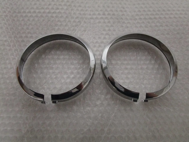 Harley Davidson Touring Softail Passing Lamp Trim Rings 4.5"