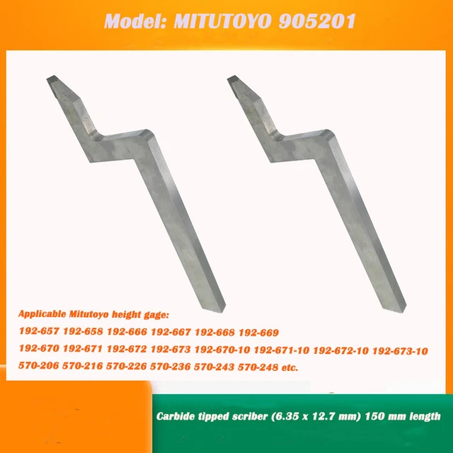 2Pcs MITUTOYO Carbide Scriber Carbide-tipped Scriber FOR Height Gages192-657/673