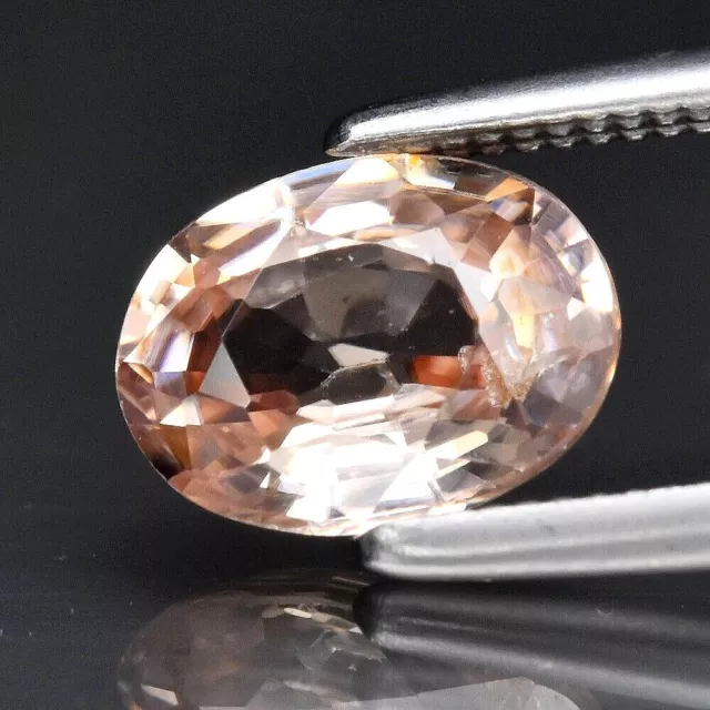 RARE ★★  ZIRCON CHAMPAGNE ROSE DE TANZANIE : 1,23 CARAT ★★ P385.165t