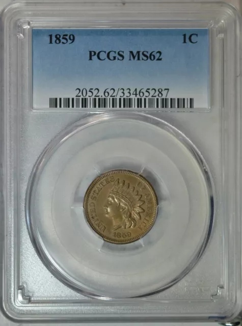 1859 Indian cent, PCGS MS62..........Type Coin Company