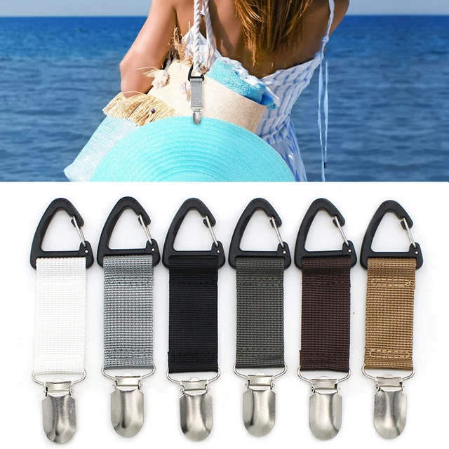 Bag Hat Clip Webbing Hands-free Carrying Traveling Backpack Hat Holder Stable