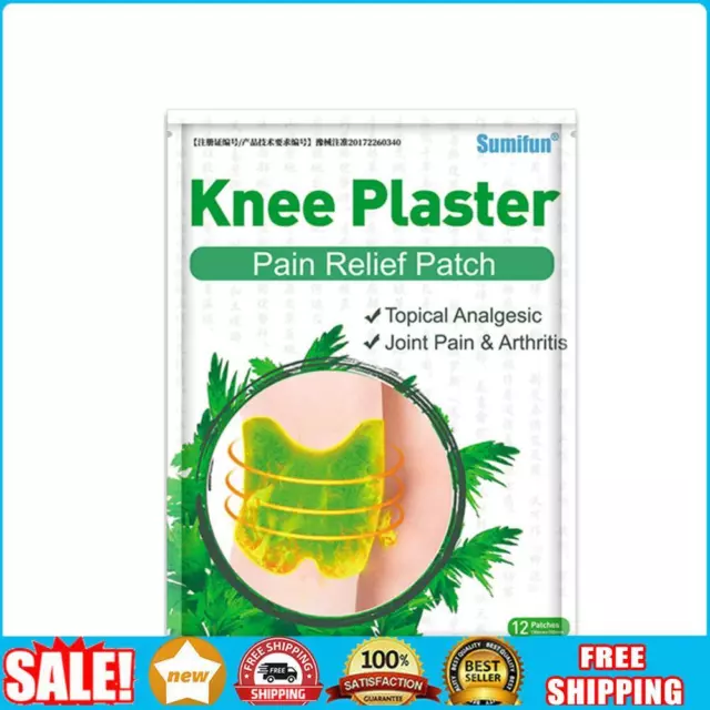 12pcs/bag Pain Relief Patch Self-heating Wormwood Knee Joint Patches Health Care