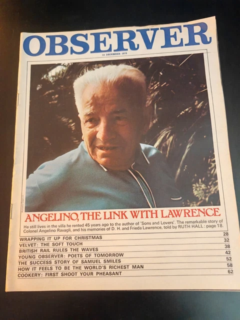 OBSERVER MAGAZINE: ANGELINO Ravagli, Samuel Smiles, Paul Getty, 13 ...
