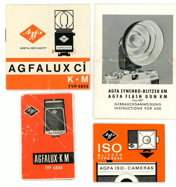 Agfa Bedienungsanleitung ISO / AGFALUX / SYNCHRO-BLITZER Blitzgeräte Blitz Y1038