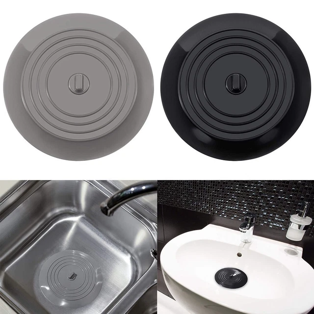 Coperchio lavandino bagno silicone 15 cm scarichi bagno grigio/nero gel di silice morbido