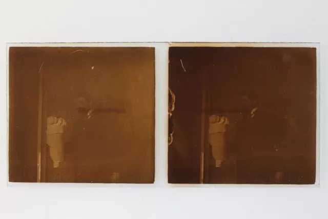 Famille France Photo Stereo Amateur P50L6n10 Plaque de verre Vintage c1910