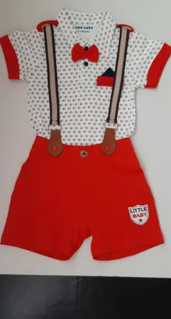 Baby Boy Cotton Summer Shorts two piece set  outfit age 3-6,6-9,9-12 months.