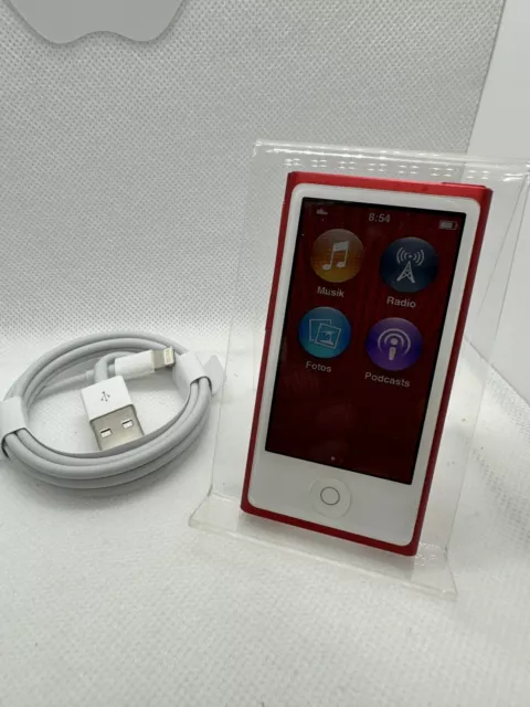 Apple iPod nano 7. Generation 7G (16GB) Produit Rouge Rare Utilisé #641