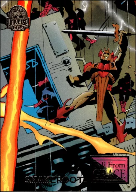 Snakeroot Fall From Grace 1994 Fleer Marvel Universe Trading Card #68