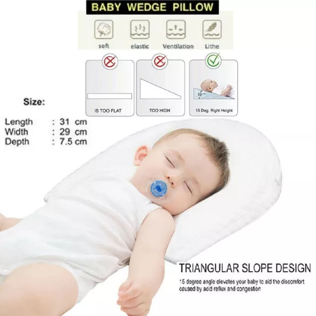 Baby Wedge Pillow - Anti Reflux and Colic Congestion Universal Pram Head Cushion