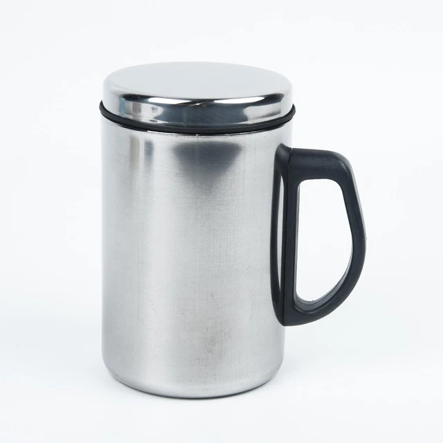 Silber Thermo Reise Becher Isoliert Kaffee Wasser Teetasse 350ml/500ml