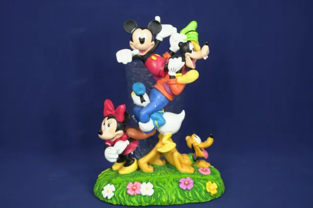 Vintage Large Disney Mickey & Pluto Goofy Minnie Porcelain Picture Holder 
