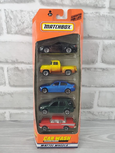 1999 Matchbox Car Wash 5 Pack #96488 Mattel Wheels BMW Mercedes NIB Nice "H"