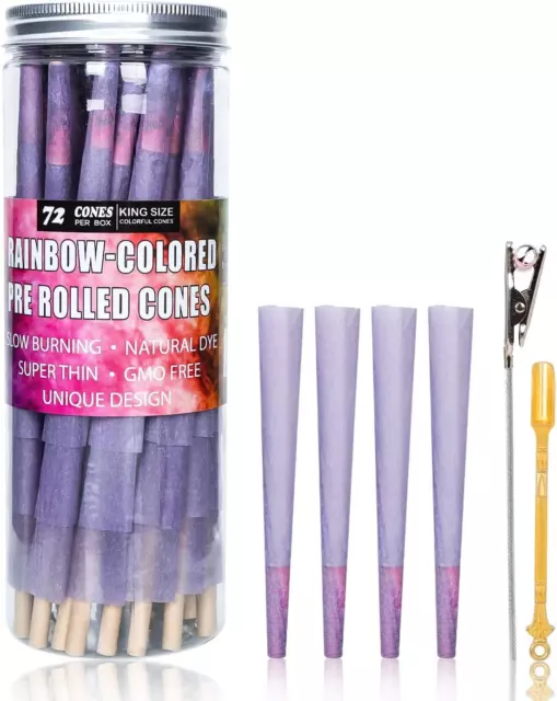 GORDON CONES | Pink Pre Rolled Cones | 72 Pack | Rolling Papers, Slow Burning Ki