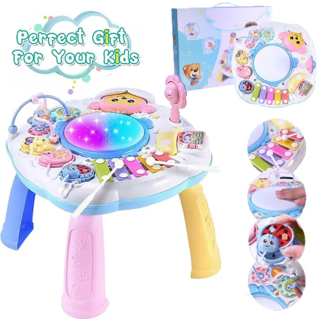 Baby Learning Activity Center Table Toddler Early Education Musical Toys Gifts