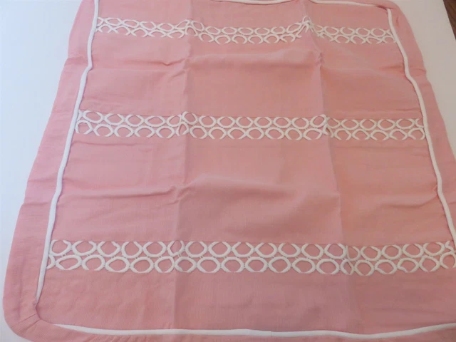 Tommy Hilfiger Florabundance Pink Circle Embroidery Euro Sham NIP