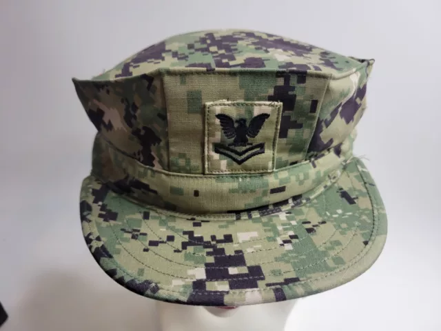 US Army Military Issue BDU Woodland Camo Hot Weather Cap Hat Size 7 3/4 NEW