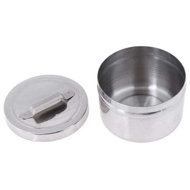 1 pz scatola rotonda alcool medica acciaio inox cotone strumento da laboratorio laboratorio botte