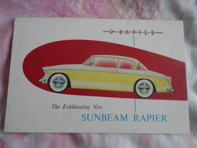 Sunbeam Rapier brochure undated UK market ref 412/105/40/H