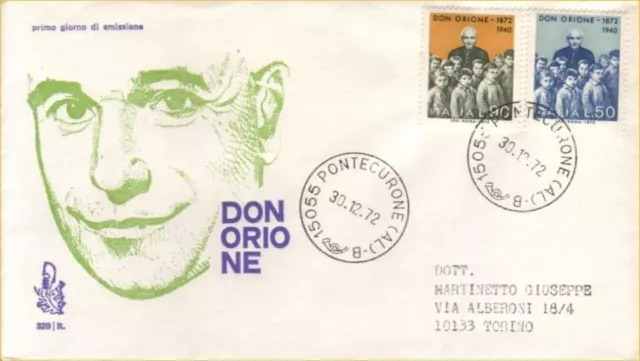 ITALIA 1972 FDC (Venetia) Don Luigi Orione