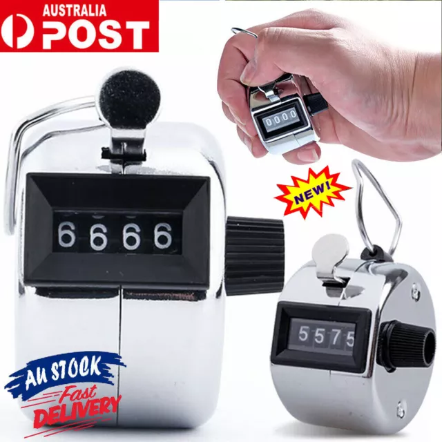 4 Digit High Quality Number Clicker Tally Counter Hand Held Manual Sale TM