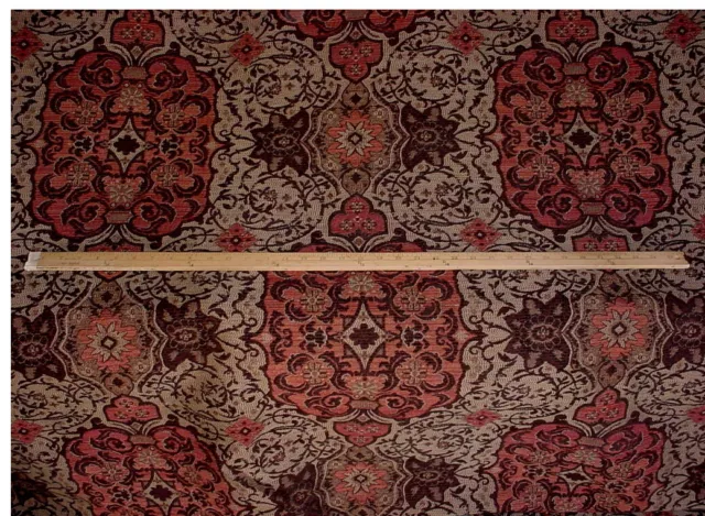12Y  Lee Jofa Rosewood Espresso Persian Ikat Chenille Upholstery Fabric