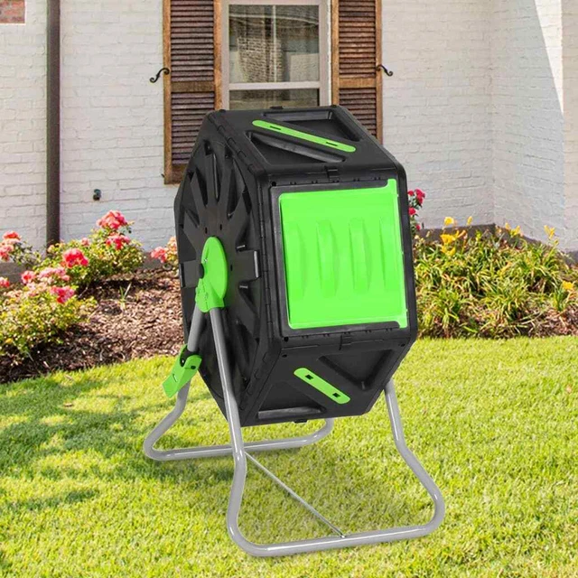 Compostador giratorio polipropileno 60x43x74 cm 70 L vidaXL