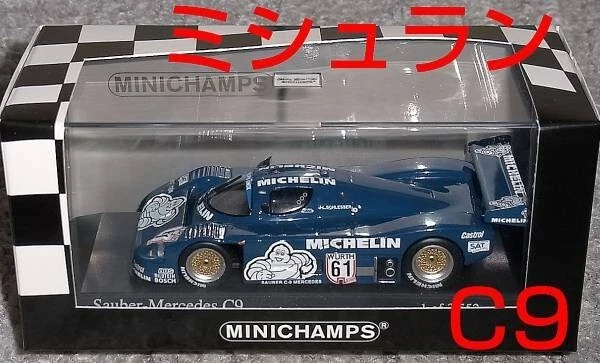 Mini Champs Michelin 1/43 Sauber Mercedes C9 Number 61 1987 Bibendum Bibs
