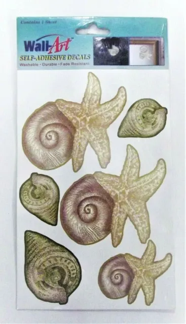 Sea Shells Decals Wall Art Self Adhesive New Junk Journal Craft Beach Weddings