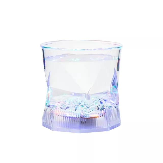 4 Clignotante Eau Activé LED Verre Brillant Liquide Verre Allumer Fête Coupe