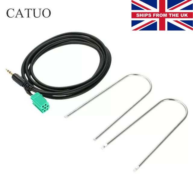 Aux Input Adapter Cable MP3 iPod Renault Clio Megane Laguna Scenic Stereo Radio