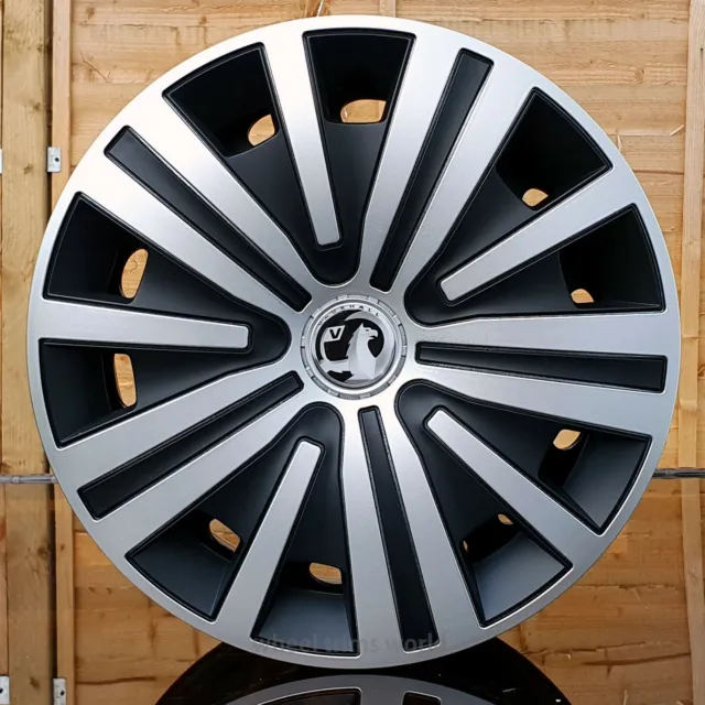 4x16" wheel trims to fit Vauxhall Vivaro Silver/Black ( NOT MOVANO)