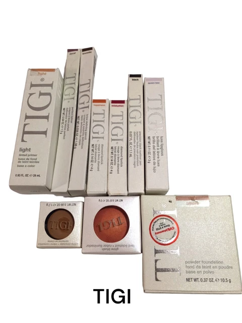 Lote de 10 cosméticos TiGi surtidos, seleccionados al azar, lee la descripción.