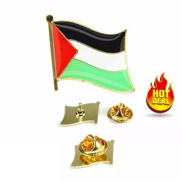 Palestine Flag Pin Brooch Country Palestine National Emblem Flag