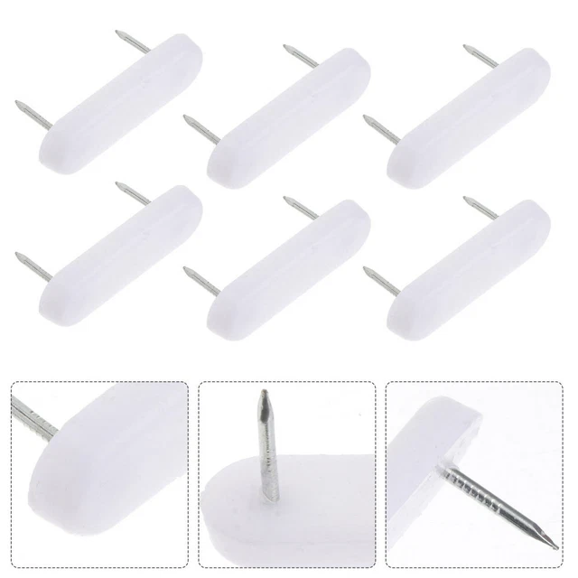 100 piezas muebles pies uñas Pp cama almohadillas piernas silla deslizables blanco