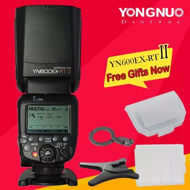 YONGNUO YN600EX-RT II Wireless Speedlite Flash For Canon Camera + Diffuser Cover