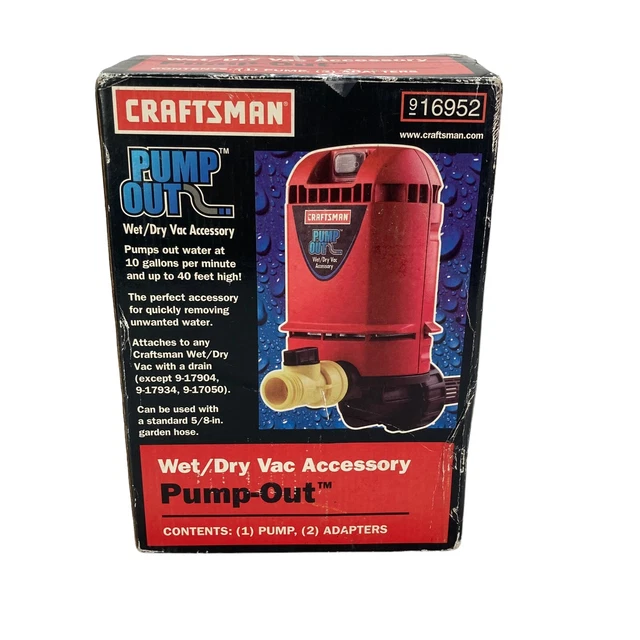 CRAFTSMAN PUMPOUT WET/DRY Vac accessory 16952 74.99 PicClick