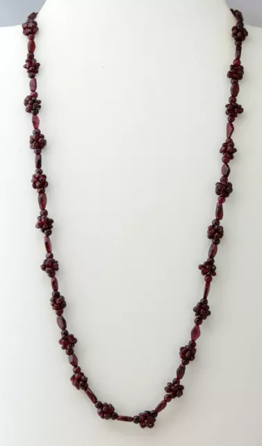 Natural Garnet Chain Raspberry Necklace Wine Red Precious Stone