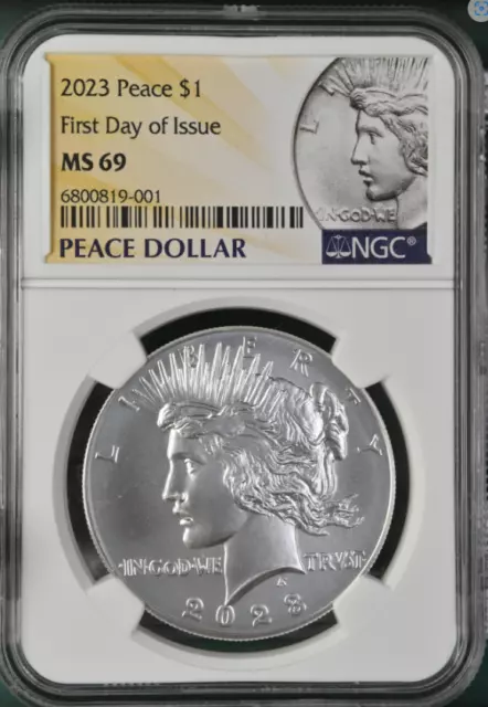 2023 S Morgan and Peace Silver Dollar Set PF70 FDI NGC Morgan Peace Dollar  Label