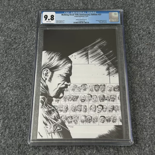 Walking Dead 27 CGC 9.8 15th Anniversary Edition Shalvey Virgin Sketch Cover D