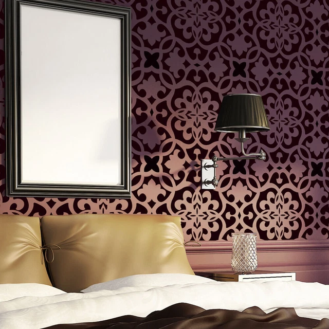 Moroccan Trellis Wall Allover Stencil Pattern Bonnie for Modern Wall Deco