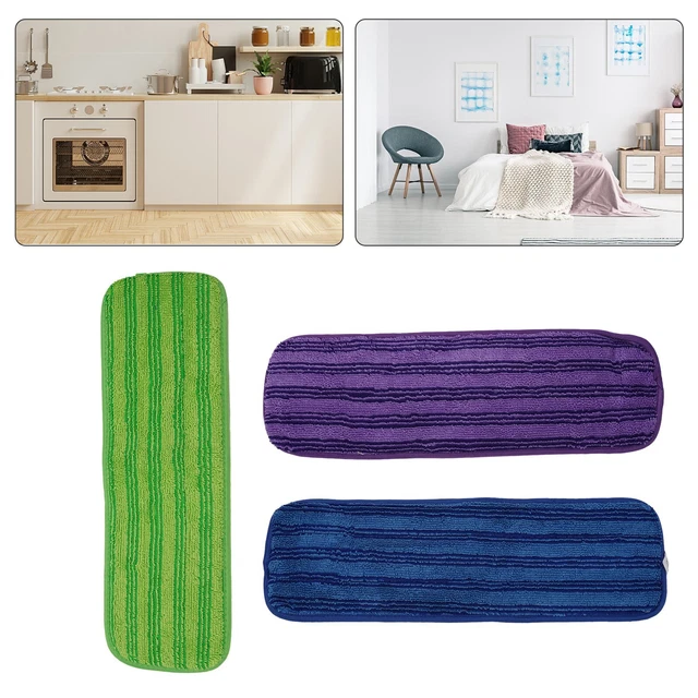 4 Pezzi Di Cuscinetti Per Mocio In Microfibra Ciniglia - Lavabili In Lavatrice, Dimensioni 40x12 Cm, Per Pulizie Domestiche