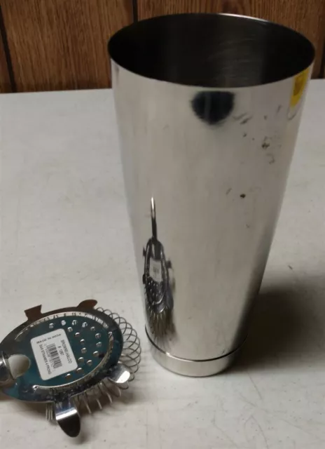 Stainless Cocktail Shaker & Strainer Mixing Set