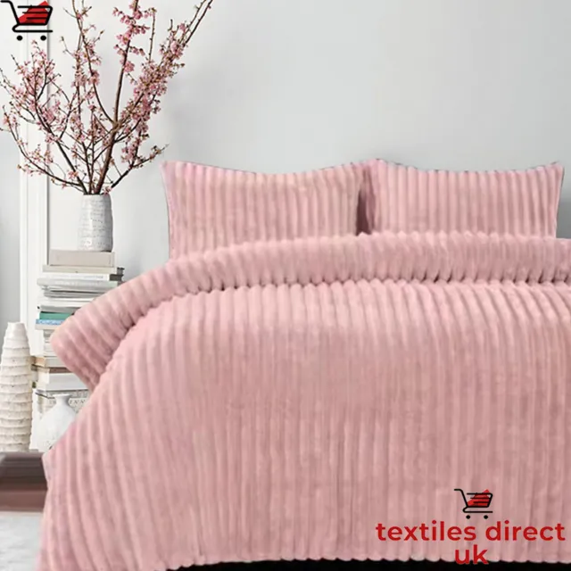 Set piumoni orsacchiotto rosa blush costole costole grosse copritrapunta set biancheria da letto tutte le taglie