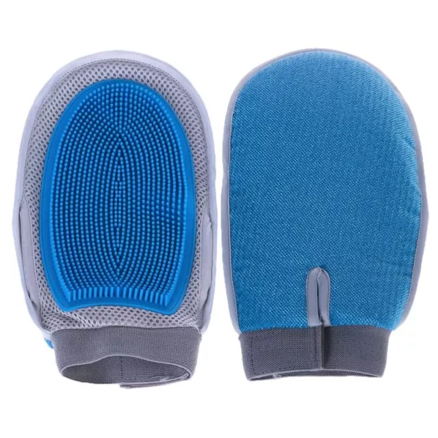 Double-sided grooming glove for dogs and cats