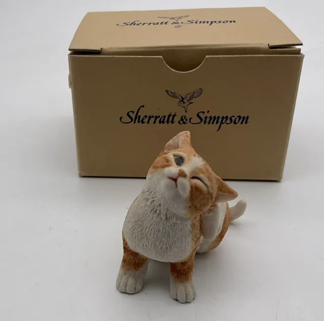 Sherratt & Simpson "Ginger Cat Scratching” - Perfect And Boxed