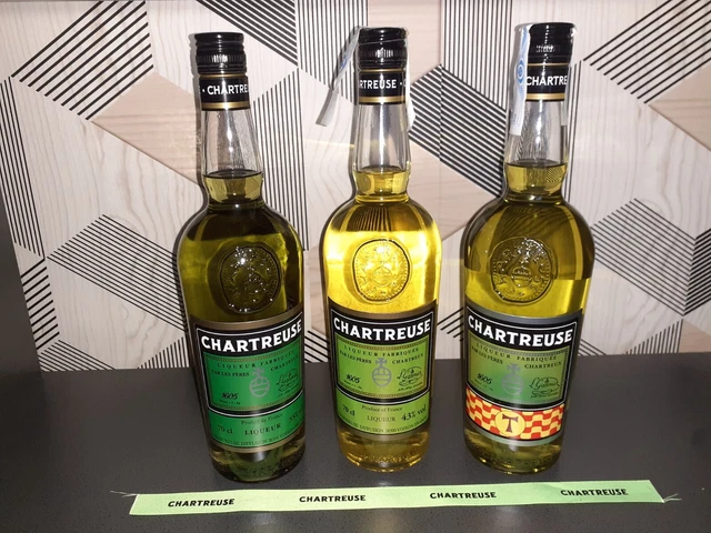 Lot de 3 Bouteilles Chartreuse SANTA TECLA verte et jaune 2017 + TAU 2017