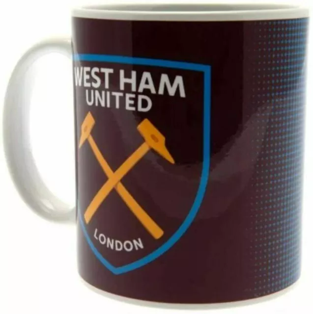 West Ham FC Mug Ceramic Tea Coffee Mug Cup in Presentation Box - Halftone